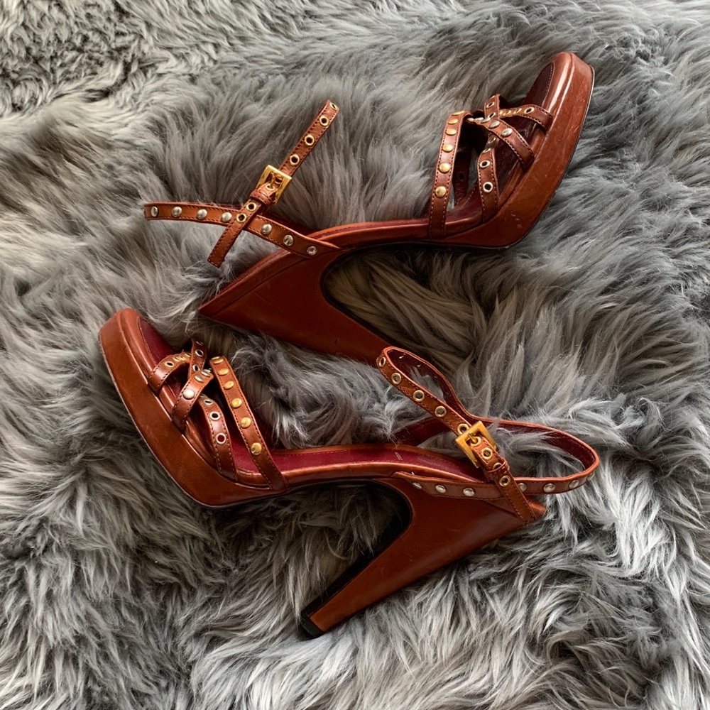 Prada Studded Strappy Heels.
